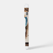 White Butterfly in Natural Setting 200724IREF220 - iPhoneケース (左側面)