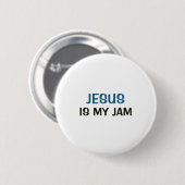 White Button - Jesus is My Jam 缶バッジ (正面&裏面)