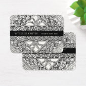WHITE CABLE KNIT 3.5x2.5 名刺 (デスク)