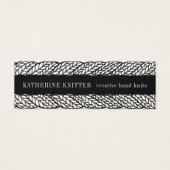 WHITE CABLE KNIT 3x1 ミニ名刺 (正面)