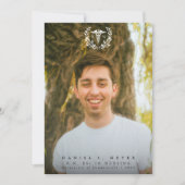 White Caduceus RN登録ナース卒業 案内状 (正面)