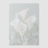 White Calla Lilies Wedding  ベラム紙招待状 (正面)