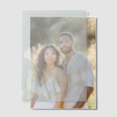 White Calla Lilies Wedding  ベラム紙招待状 (オフセット (カップル))