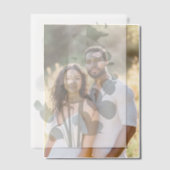 White Calla Lilies Wedding  ベラム紙招待状 (オフセット (カップル))