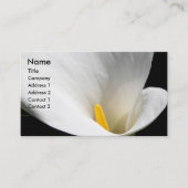 White Calla Lily Floral 名刺 (正面)