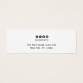 White Calligraphy Script Stud Earring Display (裏面)