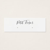 White Calligraphy Script Stud Earring Display (正面)