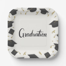 White Cap & Confetti Graduation
