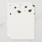 White Cap & Confetti Graduation 案内状 (裏面)