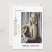 White Cap Graduation Photo  案内状 (正面)