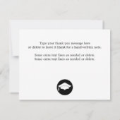 White Cap Graduation Thank You サンキューカード (裏面)