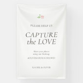White | Capture the Love Wedding  横断幕 (縦)