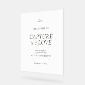 White | Capture the Love Wedding Table Top  アクリルサイン (傾斜)