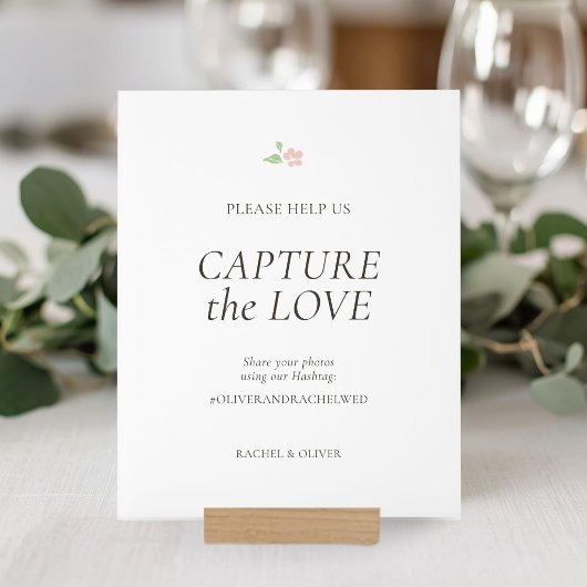 White | Capture the Love Wedding Table Top  アクリルサイン