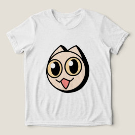 White Cartoon Cat トライブレンドＴシャツ