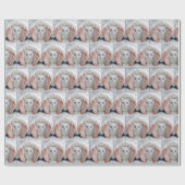 White Cat and Human Feet Under a Duvet ラッピングペーパー (フラット)