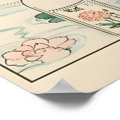 White Cat Bathtub Print, Ukiyo-e Japanese Art ポスター (角)