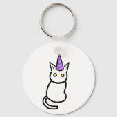 White Cat Celebration Keyring キーホルダー (正面)