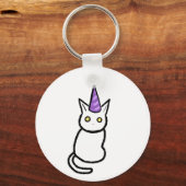 White Cat Celebration Keyring キーホルダー (正面)