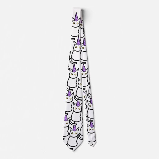 White Cat Celebration Tie ネクタイ (正面)