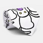 White Cat Celebration Tie ネクタイ (ロール)