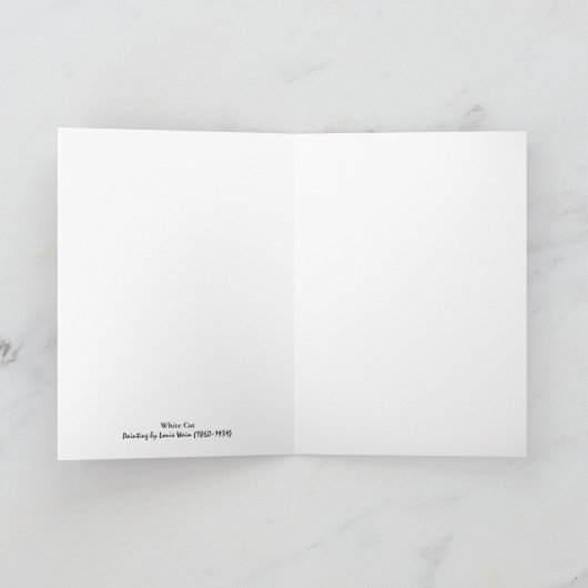 White Cat Louis Wain  カード (内部)