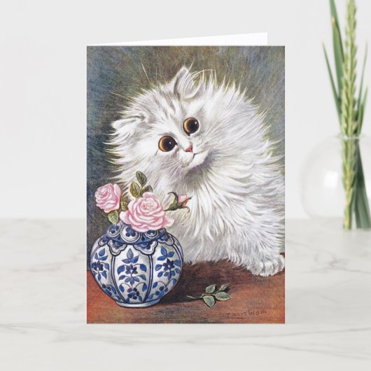 White Cat Louis Wain  カード (正面)