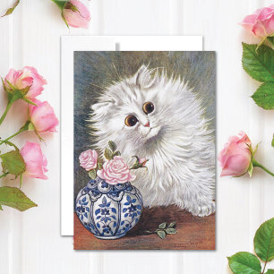 White Cat Louis Wain カード