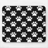 White Cat Paws And Claws Pattern Print マウスパッド (正面)