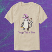 White Cat Witch Whimsical Halloween Treat Unisex