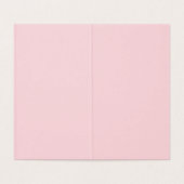 White Cats Pink Roses Floral Flat Thank You Card (内部フラット)