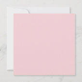 White Cats Pink Roses Floral Flat Thank You Card カード (裏面)