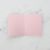 White Cats Pink Roses Floral Flat Thank You Card カード (内部)