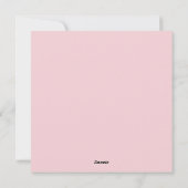 White Cats Pink Roses Floral Flat Thank You Card シーズンカード (裏面)
