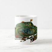 White Ceramic Coffee Mug With Spaceship Art 1 E.1 コーヒーマグカップ (中央)