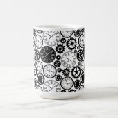 White ceramic mug with black and white clock コーヒーマグカップ (中央)