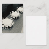White Chairs and Tables Photo ノートカード (正面/裏面)