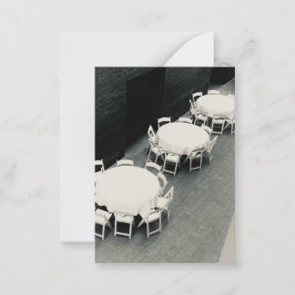 White Chairs and Tables Photo ノートカード
