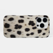 white cheetah iPhone 16 Pro Max Case iPhoneケース (裏面横)