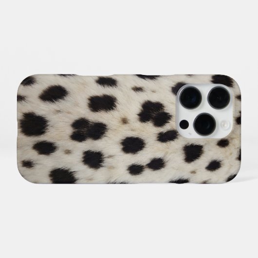 white cheetah iPhone 16 Pro Max Case iPhoneケース (裏面横)