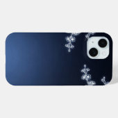 White Cherry Blossom Navy Background Case-Mate iPhoneケース (裏面 (横))