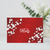 White Cherry Blossom Wedding Details エンクロージャーカード (スタンド正面)