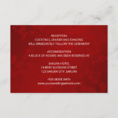 White Cherry Blossom Wedding Details エンクロージャーカード (裏面)