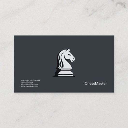 White Chess Knight 名刺 (正面)