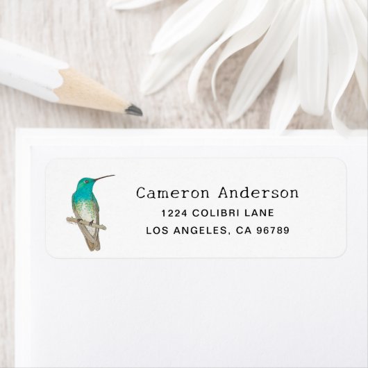 White-chested Emerald Hummingbird ラベル (インサイチュ)