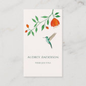 White-chested Emerald Hummingbird Business Card 名刺 (正面)