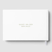 White | Chic Blush Rose Wedding  ゲストブック (裏面)