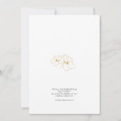 White | Chic Floral Monogram Wedding  セーブザデート (裏面)