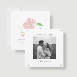 White | Chic Floral Wedding  セーブザデート