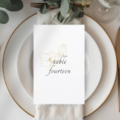 White | Chic Floral Wedding Flat Menu